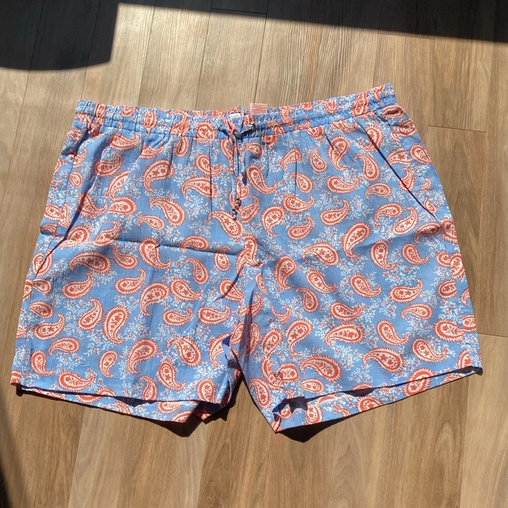 Hearts of Palm short paisley floral print pull on short cotton casual boho 3X